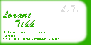 lorant tikk business card
